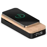 Thomson Réveil et chargeur 3 en 1 C850I noir marron TH389753