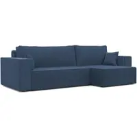 Idohome Canapé d'angle rembourré universel PARIS XL avec fonction sommeil et coffre de lit Canapé d'angle en L Salon Canapé Poso 05 bleu