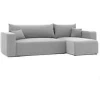 GrekPol IDOHOME Canapé d'angle Piano Tissu avec fonction sommeil et coffre de lit Canapé-lit Coin garniture de canapé-lit - Universal Couleur : Poso 110