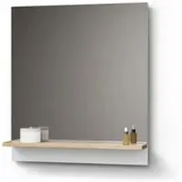 Livinity Armoire de toilette Timavo Blanc 60x67cm avec étagère, Model 52867