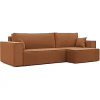 Idohome Canapé d'angle rembourré universel PARIS XL avec fonction sommeil et coffre de lit Canapé d'angle en L Salon Canapé Poso 40 rouge brique