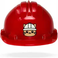 Tams Casque pour enfants - Fermeture rotative Rouge Chat