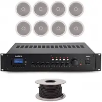 SubZero 100 V Zone Système 8 Enceintes de Plafond 8" 160 W