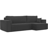 Idohome Canapé d'angle rembourré universel PARIS XL avec fonction sommeil et coffre de lit Canapé d'angle en L Salon Canapé Poso 135 Noir