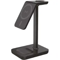 Solight Chargeur de table 3-en-1 , Qi2, compatible MagSafe SSWC02