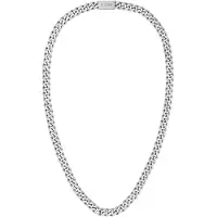 BOSS Collier chaîne à maillons argentés avec fermoir magnétique logoté