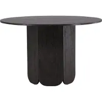 Ebuy24 Tekla table de salle à manger Ø120 cm noir.