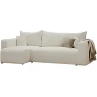 Idohome Canapé d'angle Piano Tissu Canapé avec fonction sommeil et coffre de lit Canapé-lit Coin Garniture de canapé-lit - Universal Couleur : Baltimore Sand