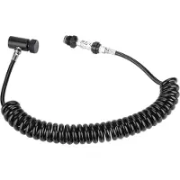 Gistuch Tuyau de paintball - Tuyau à valve en forme de spirale pour les bouteilles de gaz, adapté aux connexions de marqueurs et au transfert de gaz optimisé