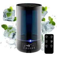 Grundig Humidificateur HD-1903A - Humidificateur à ultrasons 4,3L - avec minuterie et veilleuse - Avec télécommande - Noir
