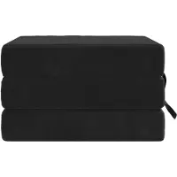 vidaXL Canapé-lit pliant 90 x 63 x 45 cm Noir