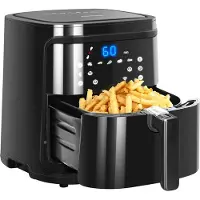 Aigostar Ava 7L Friteuse à air chaud, 1900W, écran LED, Noir