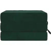 vidaXL Canapé-lit pliant 90 x 67 x 45 cm Vert foncé