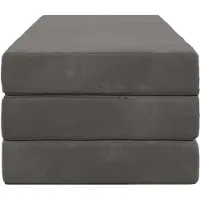 vidaXL Canapé-lit pliable 140 x 67 x 45 cm, gris foncé