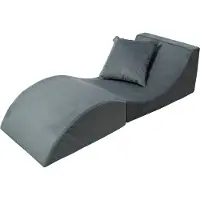 Velinda Chaise Longue 3 En 1 Multi-Usage Gris