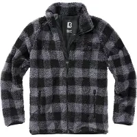 Brandit Veste fonctionnelle pour homme, noire, avec fermeture éclair et velcro