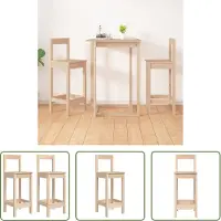 The Living Store chaises de bar 2 pcs. 40x41,5x112 cm pin massif