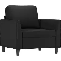 vidaXL Fauteuil noir 60 cm similicuir