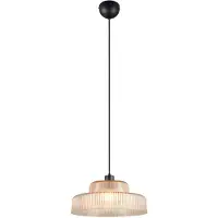TRIO Lampe pendante classique Abella Verre ambré