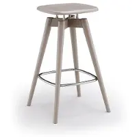 AEA Barhocker mit quadratischer Sitzfläche und stabilem Holzgestell