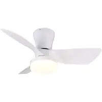 TRIO Reality R64412131 RANDERS Ventilateur de plafond avec éclairage, diamètre 760 mm, LED SMD 20 W/2500 lm, 2700-6000 K, blanc, télécommande