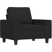 vidaXL Fauteuil noir 60 cm Tissu