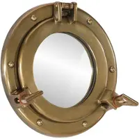 Syfax Miroir en forme de porthole mural Ø23 cm aluminium et verre