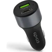 EPICO Chargeur de voiture 63W avec support de charge rapide - Noir
