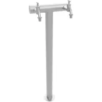 Sonstiges Robinet Double Distributeur d'eau Acier inoxydable Colonne de jardin Robinet de jardin 95 cm