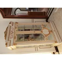 AEA Vitrine verre armoire salon vitrine 2 portes vitrines baroque rococo Nouveau