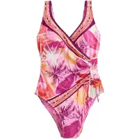 Next Maillot de bain modelant orange / rose / magenta / blanc