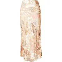 Monari Jupe camel / marron / corail / blanc