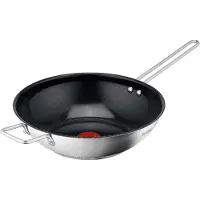 Tefal Nordica Ceramic Wokpan Ø28 CM - Keramisch - PFAS-vrij - Inductie (H8711955), Poêle + casserole, Noir, Argent