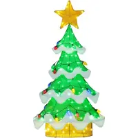 Northix Sapin de Noël LED de 157 cm avec ampoules étoiles et fraises
