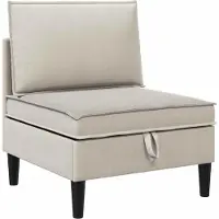 vidaXL Canapé deux places avec rangement , velours couleur avoine