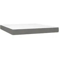 vidaXL Matelas à ressorts ensachés , fermeté moyenne, gris foncé, 183 x 213 x 20 cm, tissu