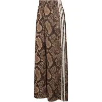 Adidas Originals Satin Snake Print Wide Leg Track Joggers Femme - Pantalons, Beige - Taille 34 - Poly Mesh
