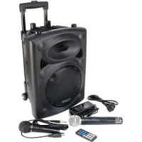 Ibiza Sound Port8VHF-BT Box PA Mobile Batterie Trolley interface Bluetooth USB-SD-MP3 200W RMS