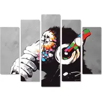 Giallobus Banksy - Dj Singe - 140L x 100l cm - Bois MDF