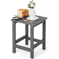 Northix Table d'appoint d'extérieur en PEHD - Résistante aux intempéries, 36 x 36 x 47 cm, Gris