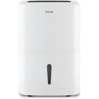 H.Koenig Déshumidificateur portable DSH520, 20L/jour, télécommande, minuterie de 24 heures, pour pièces jusqu'à 25m², réservoir de 5L, silencieux, 400W