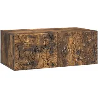 vidaXL Meuble TV mural 98 x 41 x 30 cm Chêne fumé
