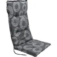 Spetebo Housse pour fauteuil à haut dossier - CERCLE gris