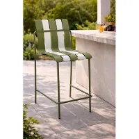AEA Tabouret de bar élégant vert et blanc Tabouret lounge design avec structure métallique
