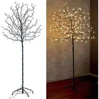 Lunartec Arbre lumineux 150 cm avec 200 bourgeons à LED - Secteur