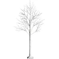 Northix Sapin de bouleau artificiel de 180 cm avec 96 lumières LED