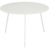 Mica Decorations Table de jardin Seatle - 58x58x38 cm - Fer - Blanc