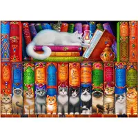 Bluebird Puzzle Chats Bibliothèque Puzzle - 1000 pièces Puzzle amusant