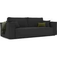 Idohome Canapé rembourré indépendant BALI Canapé avec fonction couchage et espace de rangement – Canapé-lit moderne, tissu velours côtelé anthracite, Poso 135 – peu encombrant* – durable