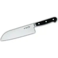 Giesser Couteau de cuisine forgé Santoku Messer - couleur noire, taille 18 cm